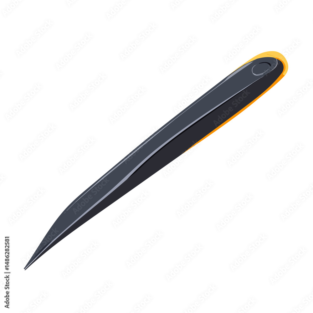 2D flat vector illustration of Tweezer, isolated on a white background. 2D flat vector illustration of Tweezer, isolated on a white background.