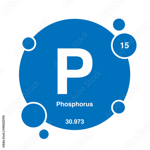 periodic vector phosphorus isolated on transparent background