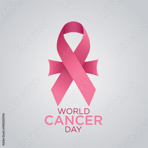 Cancer Day Awareness Pink Ribbon Vector Free 