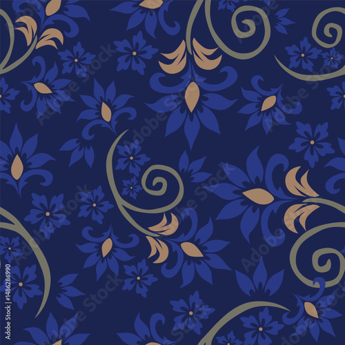 Floral pattern design, vector illustration background