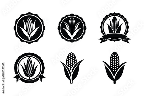 Detailed Corn Icon with Soft Shadow Design