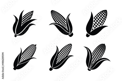 3D Corn Vector Icon with Soft Shadows