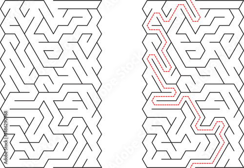 Complex Maze Puzzle Solution Pathfinding Game Logic Challenge