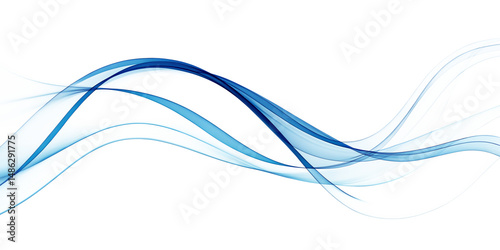 Abstract blue waves flowing dark background design