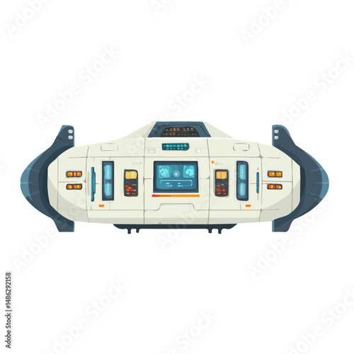 2D flat vector illustration of Zero Gravity, isolated on a white background.