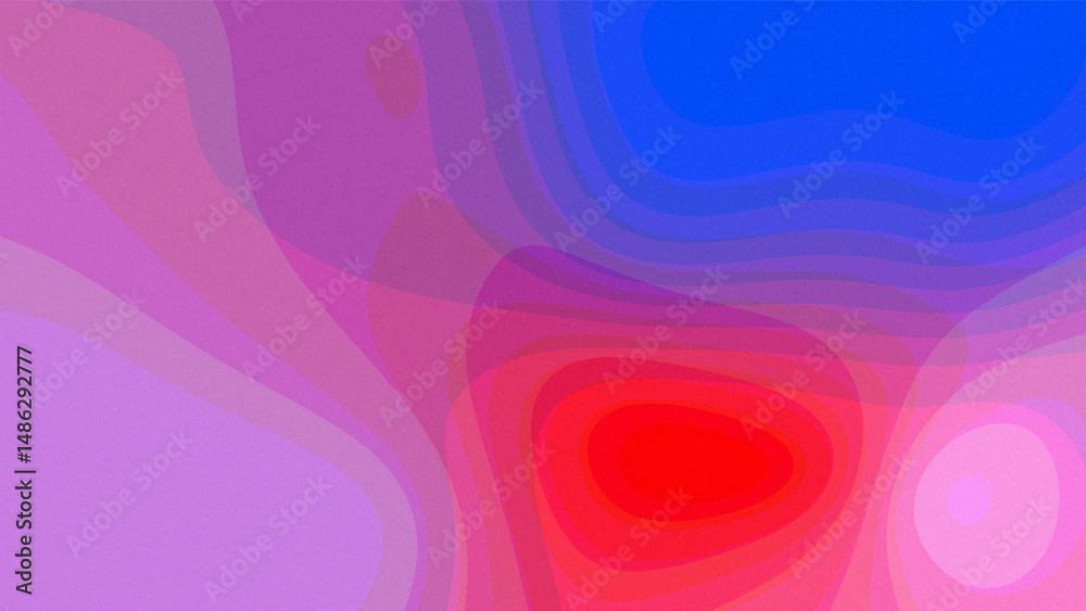 Obraz premium Abstract gradient background with overlapping shapes in shades of red blue pink and purple