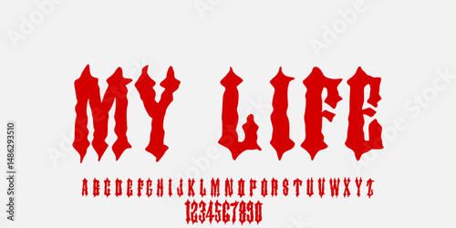 Hand Drawn alphabet. Modern vector font. Creative typeface