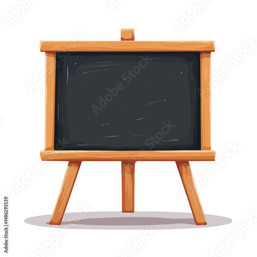 Blackboard 2D flat vector illustration, isolated on a white background.