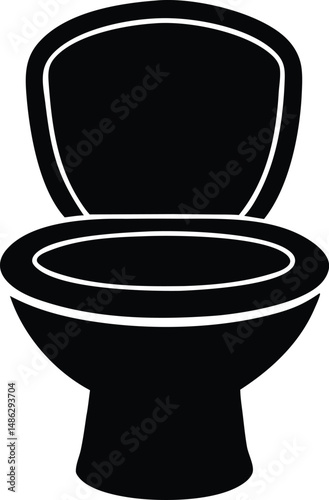 modern toilet silhouette vector icon