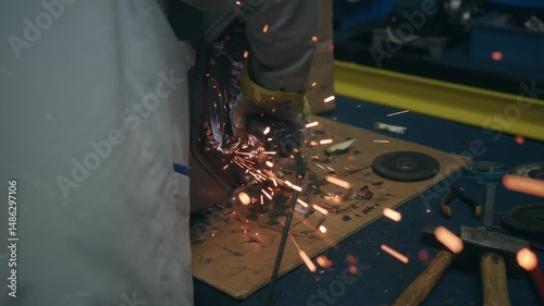 slow motion cut-off grinder