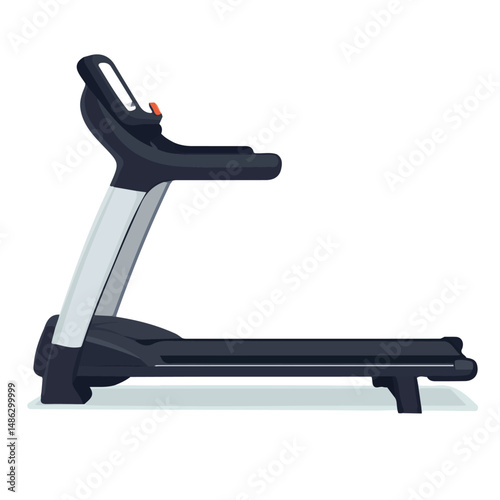 Treadmill 2D flat vector illustration, isolated on a white background.