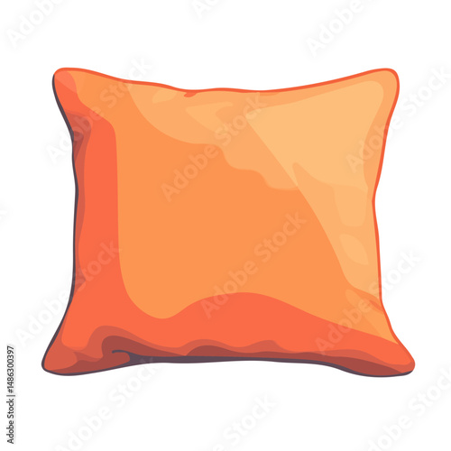 2D flat Throw Pillow vector illustration, isolated on a white background.