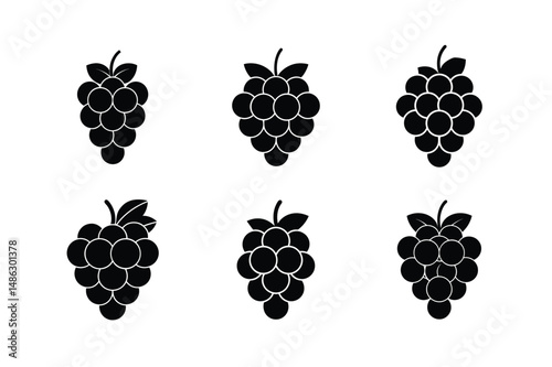 Modern 3D Grapes Vector Illustration