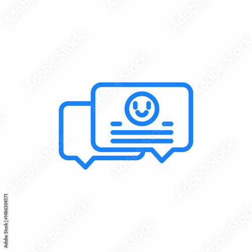 positive review or message icon sign vector