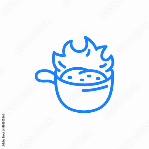 spicy curry food icon sign vector