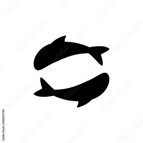 fish icon simple design, illustration svg file