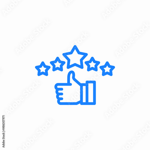 very positive review like thumbs up icon sign vector