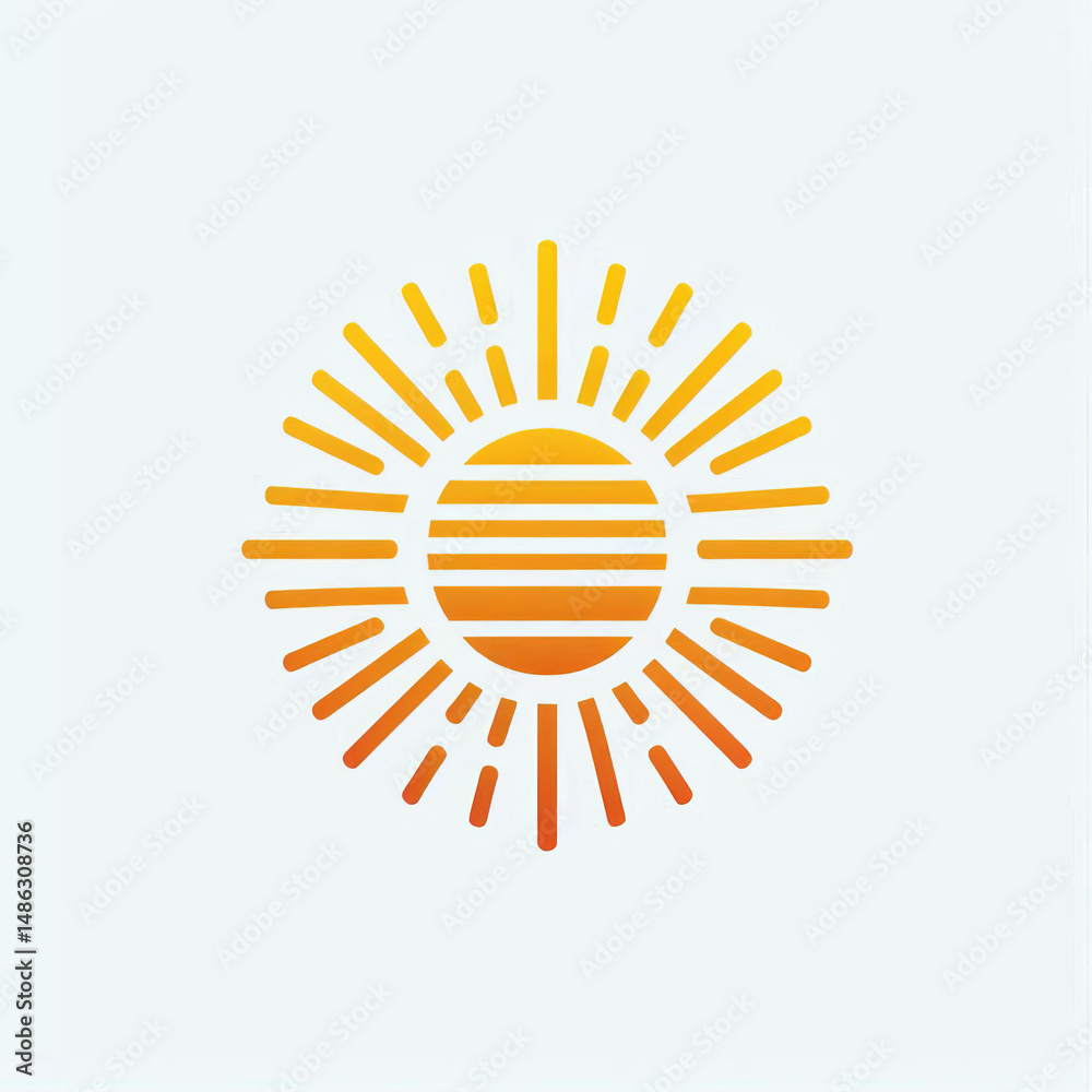 Fototapeta premium Geometric Sun Logo