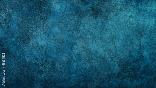 Aerial view on turquoise waves, water surface texture. Blue wall background