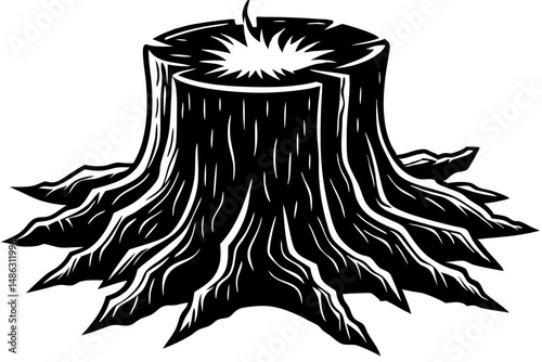 Tree stump isolated object silhouette design vector art with transparency, tree stump, silhouette, vector, isolated, object, design, nature, wood, cut, tree, forest, root, ground, trunk, natural, grap