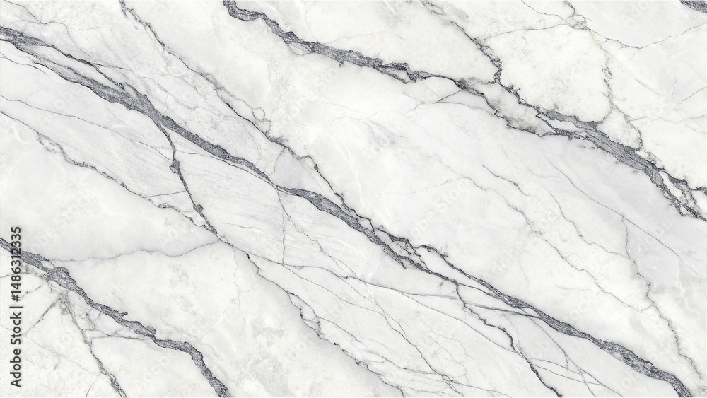Fototapeta premium Elegant white marble texture with gray veins seamless background for luxury designs