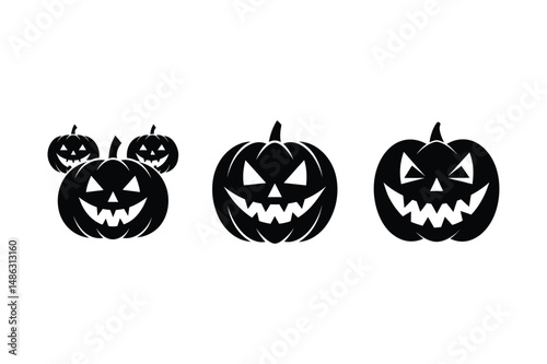 Frightening Pumpkin Head Illustration