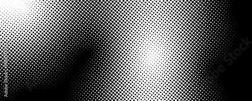 Basic halftone dots effect in black and white color. Black halftone gradient dot patterns background. dots modern vector design. Anime or manga style comic overlay. Vector graphic design textured art.