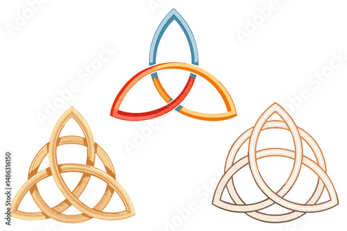 Celtic symbol, trinity knot, Triquetra, a decorative triangular Celtic knot, ancient symbol of trinityTriquetra. Holy Trinity symbol. Sacred geometry symbol. Sacred endless symbol. Celtic Knotwork