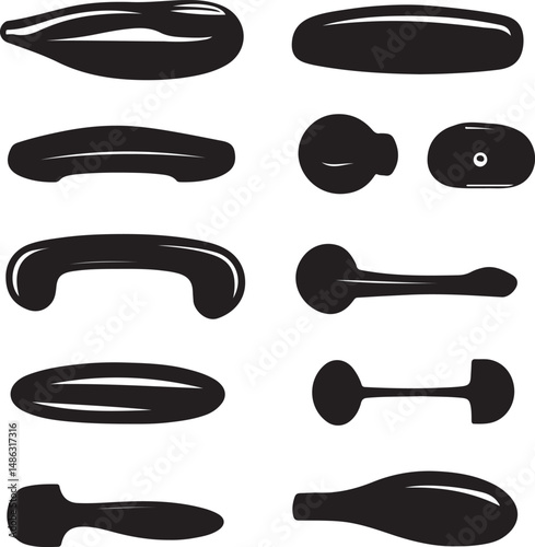Black Door Handles Silhouettes: Modern Hardware Design Elements