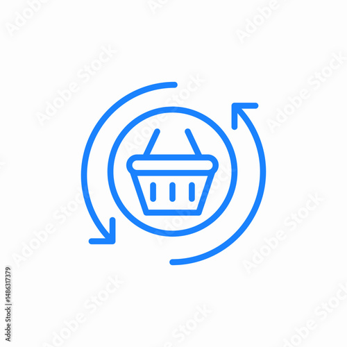 auto reorder icon sign vector