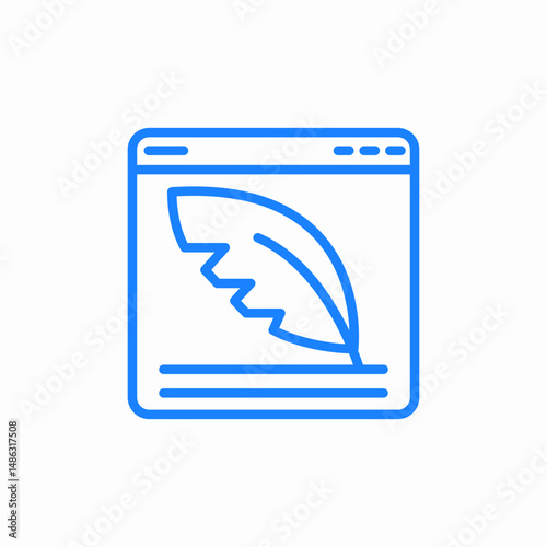 blog post icon sign vector