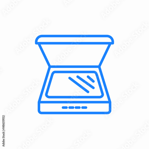 copy scan machine icon sign vector