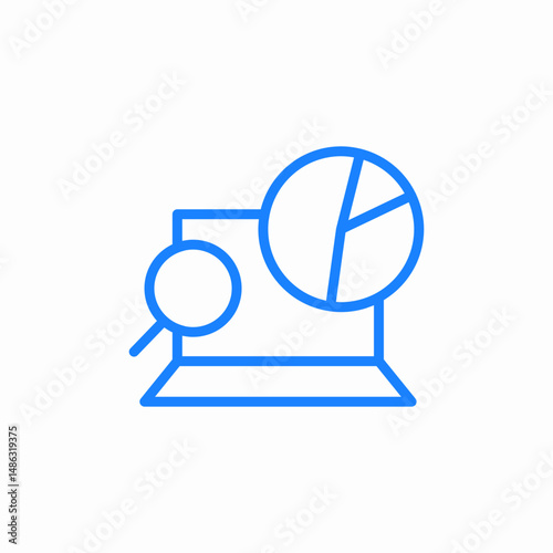 data analysis icon sign vector