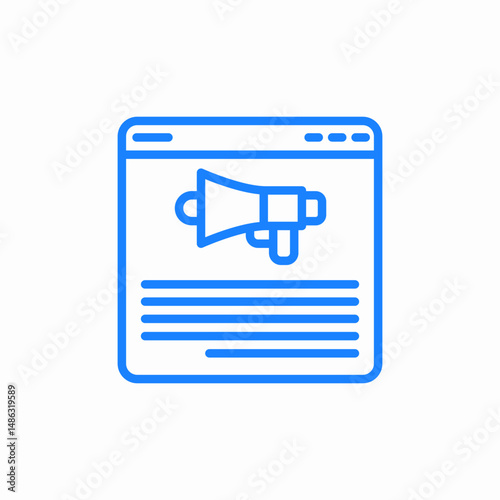 digital announcement icon sign vector