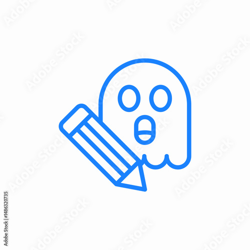 ghost writer icon sign vector