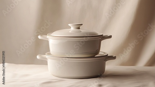 Ceramic bakeware isolated on a clean background for commercial use or promotion.