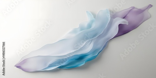 A delicate, misty watercolor effect in airy, translucent layers of blues and purples, softly drifting across the canvas.12