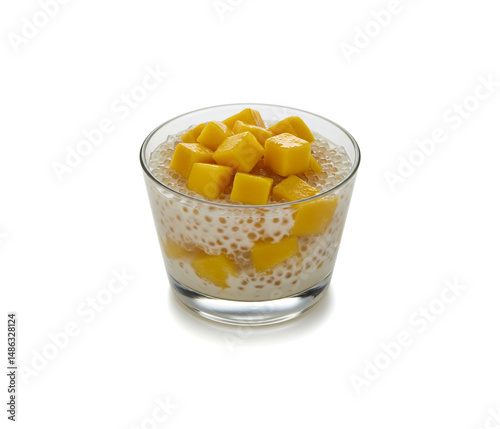 Mango sago  isolated on white background. photo