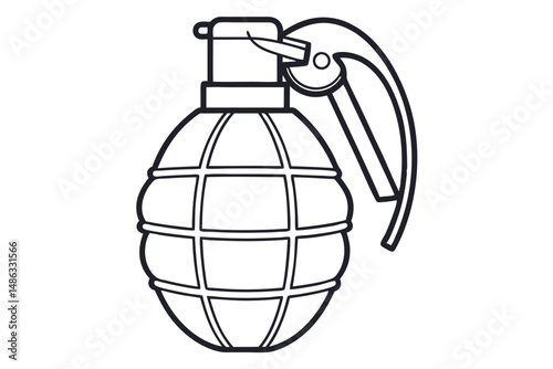 Military-style hand grenade vector image