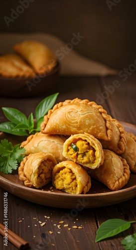Thai Curry Puffs with Flaky Pastry
