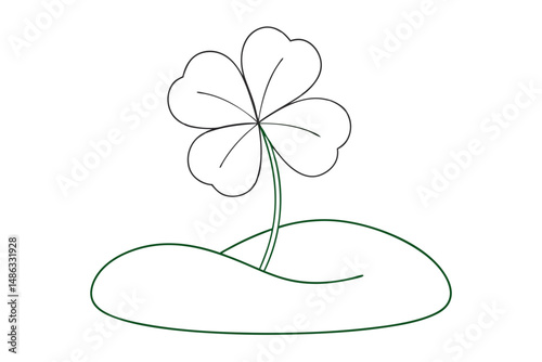 Lucky clover sketch drawing