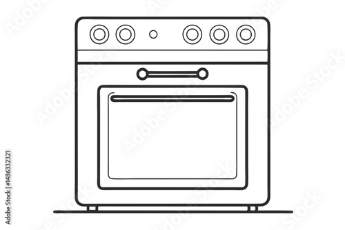 Simple oven illustration vector