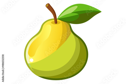 Juicy pear fruit drawing vector