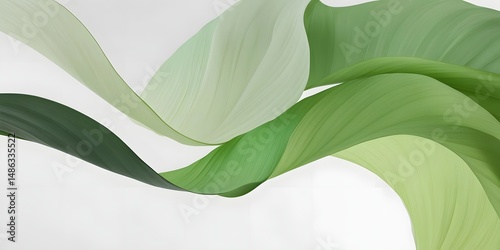A soft, flowing gradient of green hues, resembling the peaceful movement of leaves in a bonsai garden.8