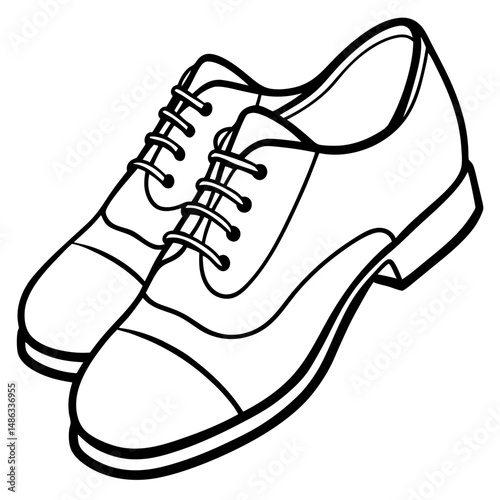 Ballet Slippers Silhouette Vector on White Background