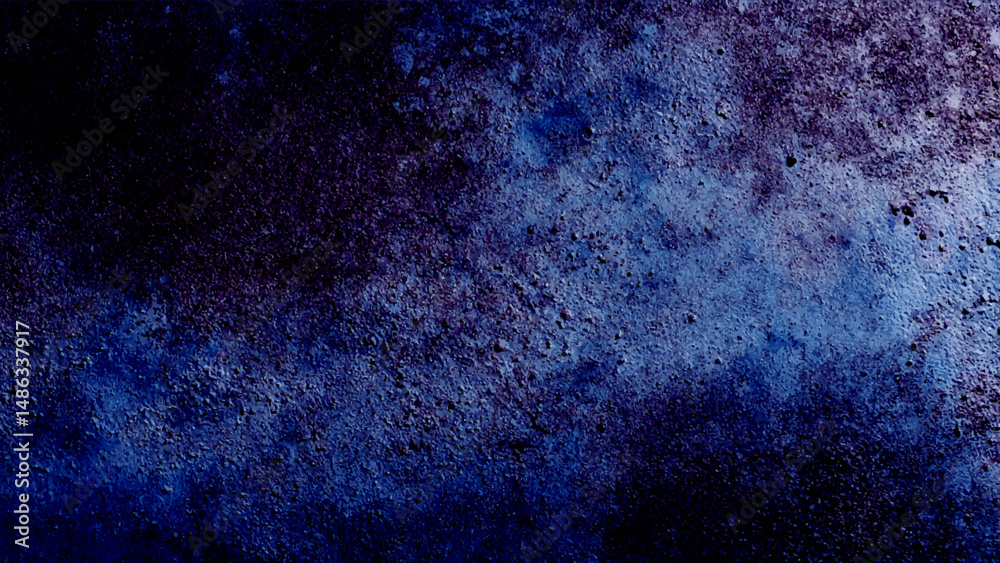 Fototapeta premium Abstract dark blue grunge texture background, Deep blue grunge textured backdrop featuring rich dark blue hues with light blue variations creating an abstract atmospheric effect.