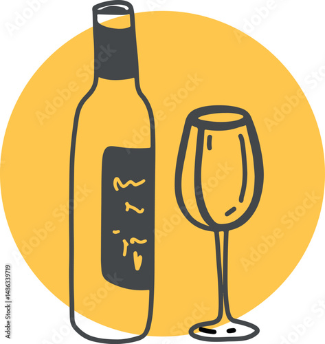 Winemaking. The process of making wine. Drawing, engraving, ink, line art, vector	
