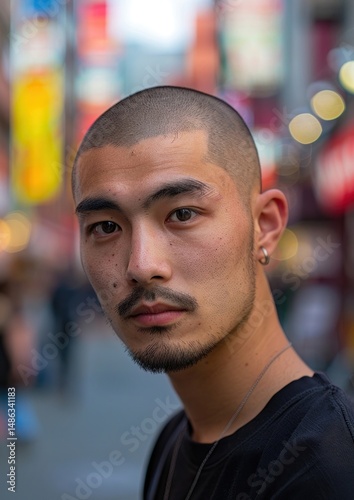 Japanese man crew cut hairstyles adult individuality architecture.