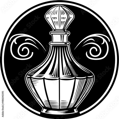 vector illustration of a perfume bottle