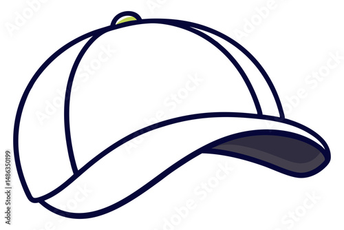 baseball cap vector outline illustration